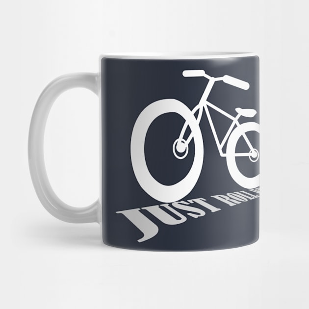 Just Roll With It - Retro Racing Bike Bicycle shirt by andytruong